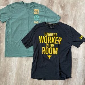 Under Armour Black and Green T-Shirt Duo